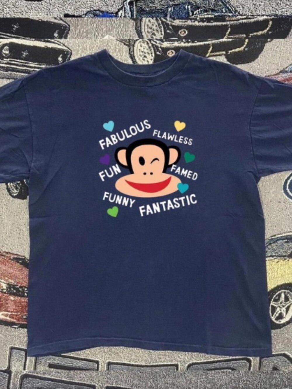 Monkey Paul Frank Funny T-Shirt Navy